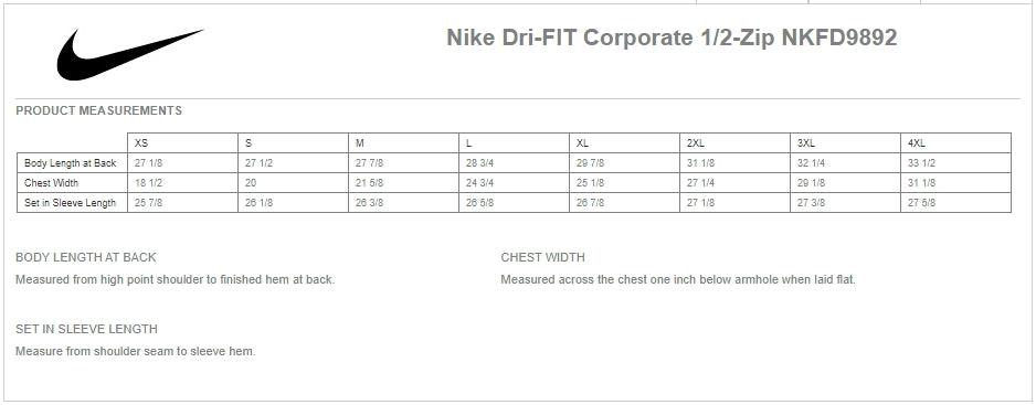 Men's Nike Dri-FIT Corporate 1/2-Zip - 12 Piece Minimum Order