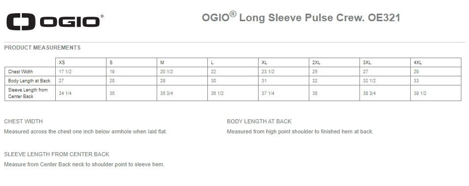 Men's OGIO® Long Sleeve Pulse Crew - POD