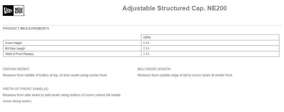 Unisex - New Era® - Adjustable Structured Cap - 12 Piece Minimum Order