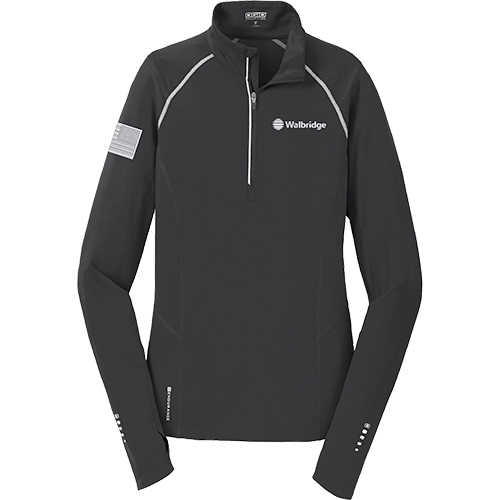 OGIO® Women's Nexus 1/4-Zip Pullover with American Flag -POD