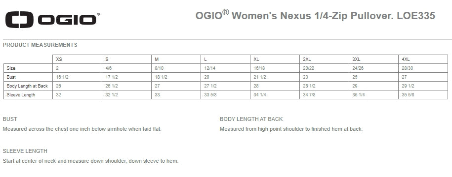 OGIO® Women's Nexus 1/4-Zip Pullover with American Flag -12 Piece Minimum Order