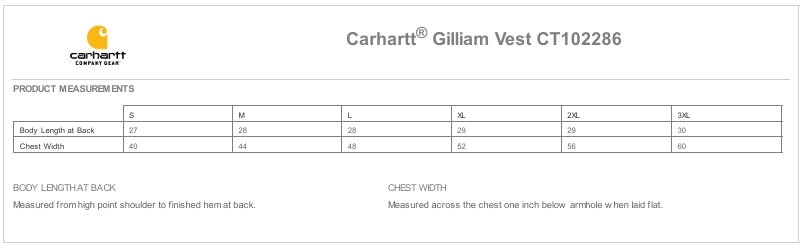 Men's Carhartt® Gilliam Vest -12 Piece Minimum Order